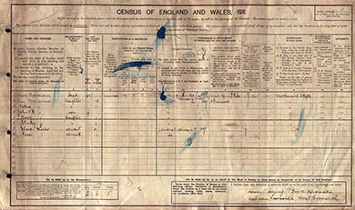 The census schedule of Henry Brockhouse, West Bromwich. The National Archives.