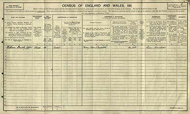 The census schedule of the Capper family, near Manchester city centre. The National Archives.