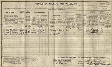 The census schedule of Hannah Mitchell, Newton Heat, the Oldham Road, Manchester.. The National Archives